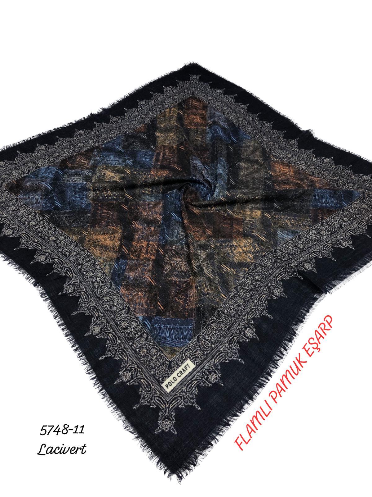 Flamlı Pamuk Eşarp