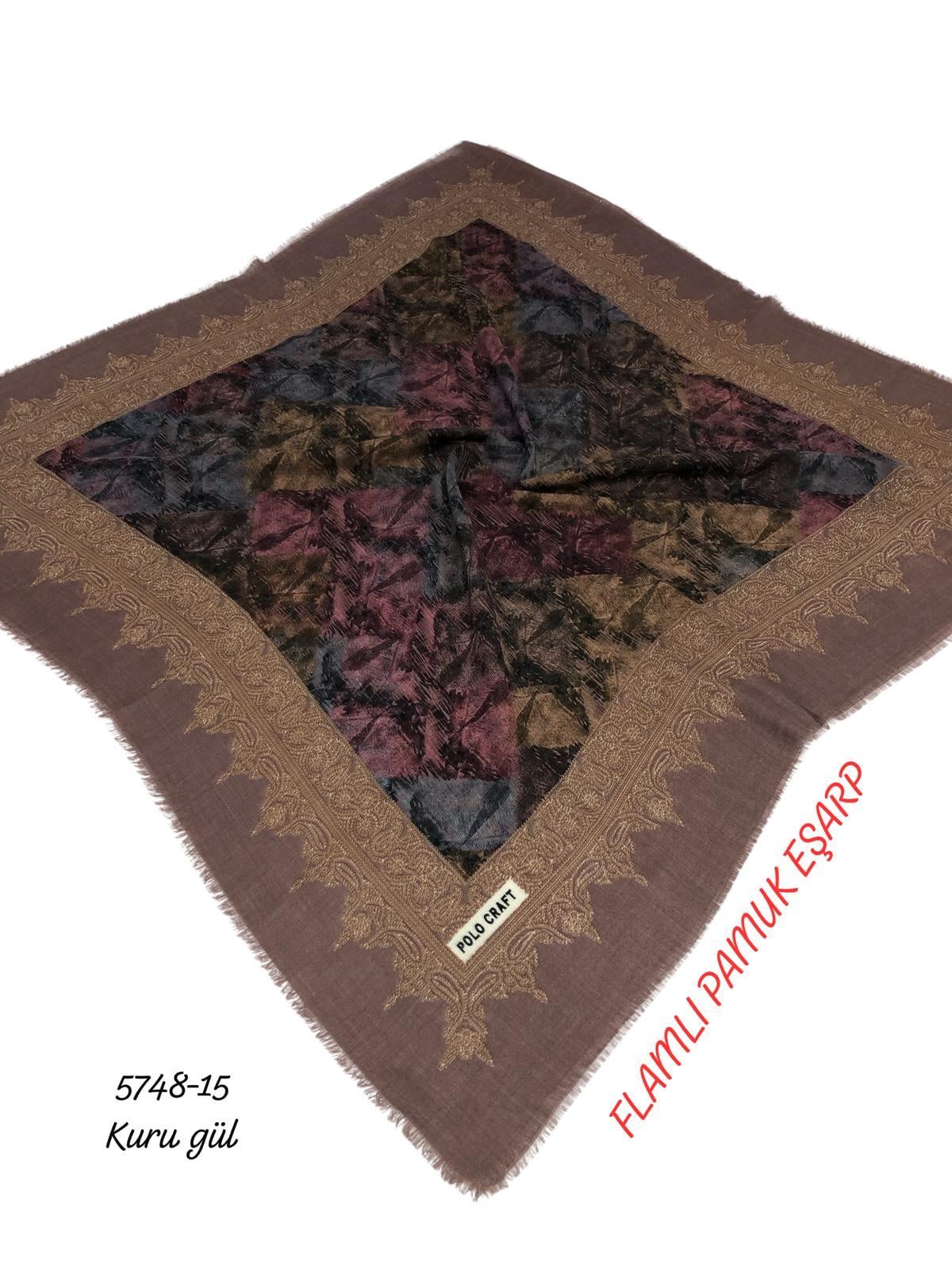 Flamlı Pamuk Eşarp