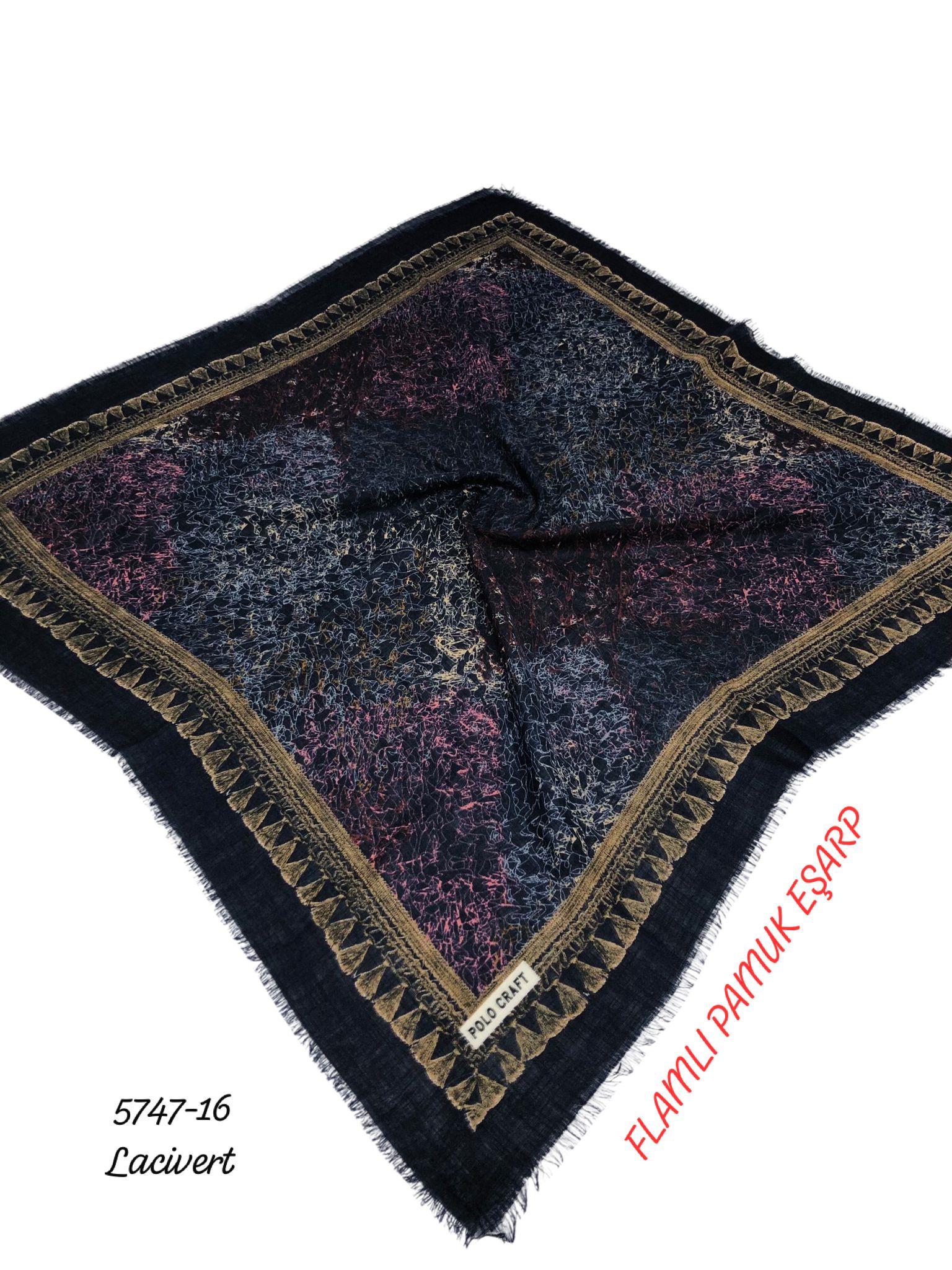 Flamlı Pamuk Eşarp