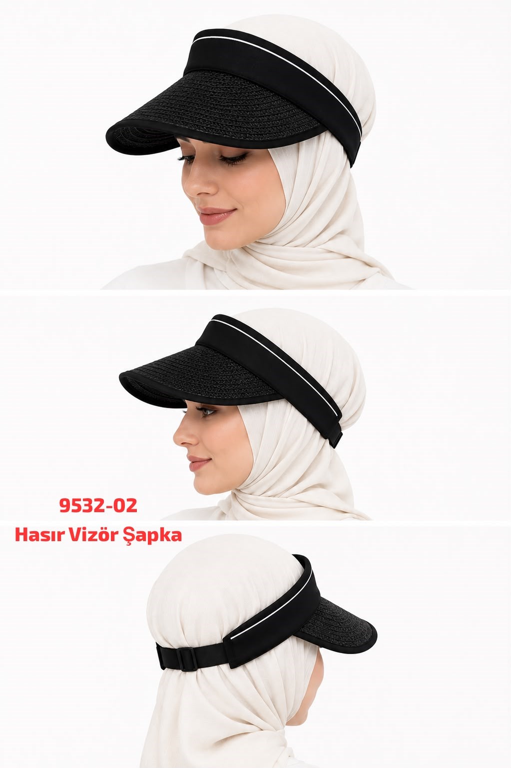 Hasır Vizör Şapka