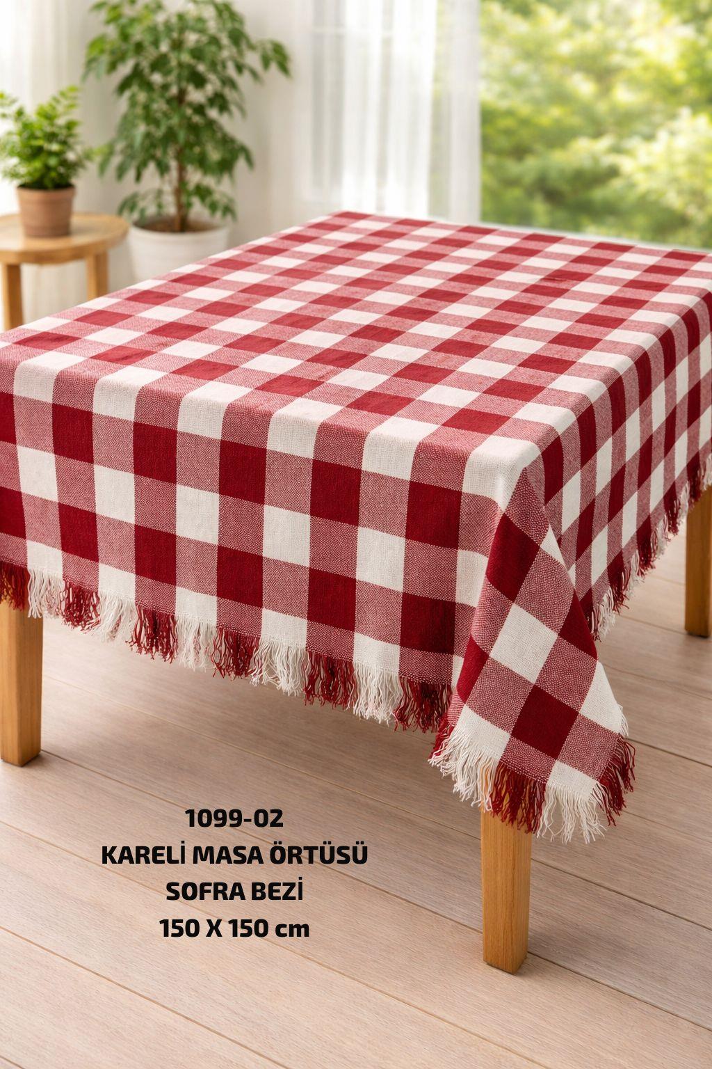 Kareli Masa Örtüsü Sofra Bezi