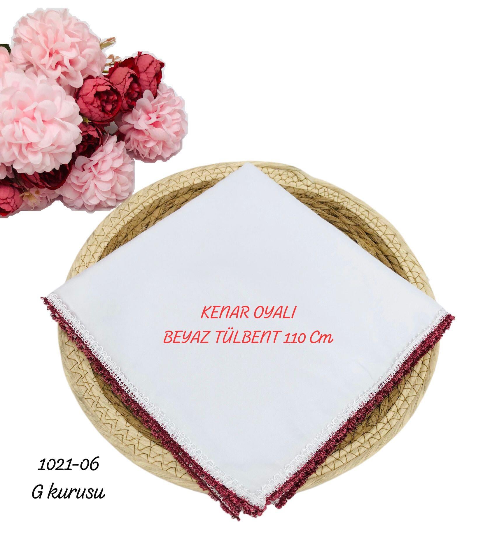 Kenarı Oyalı Tülbent 110 cm