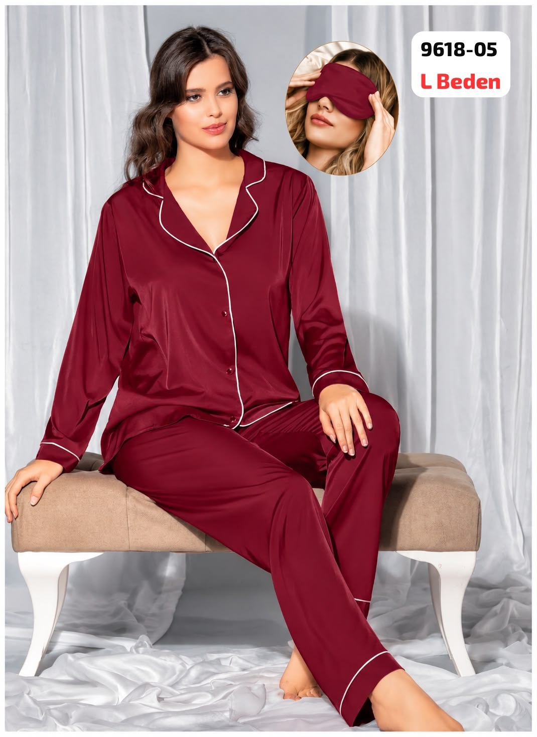 Saten Pijama Takımı