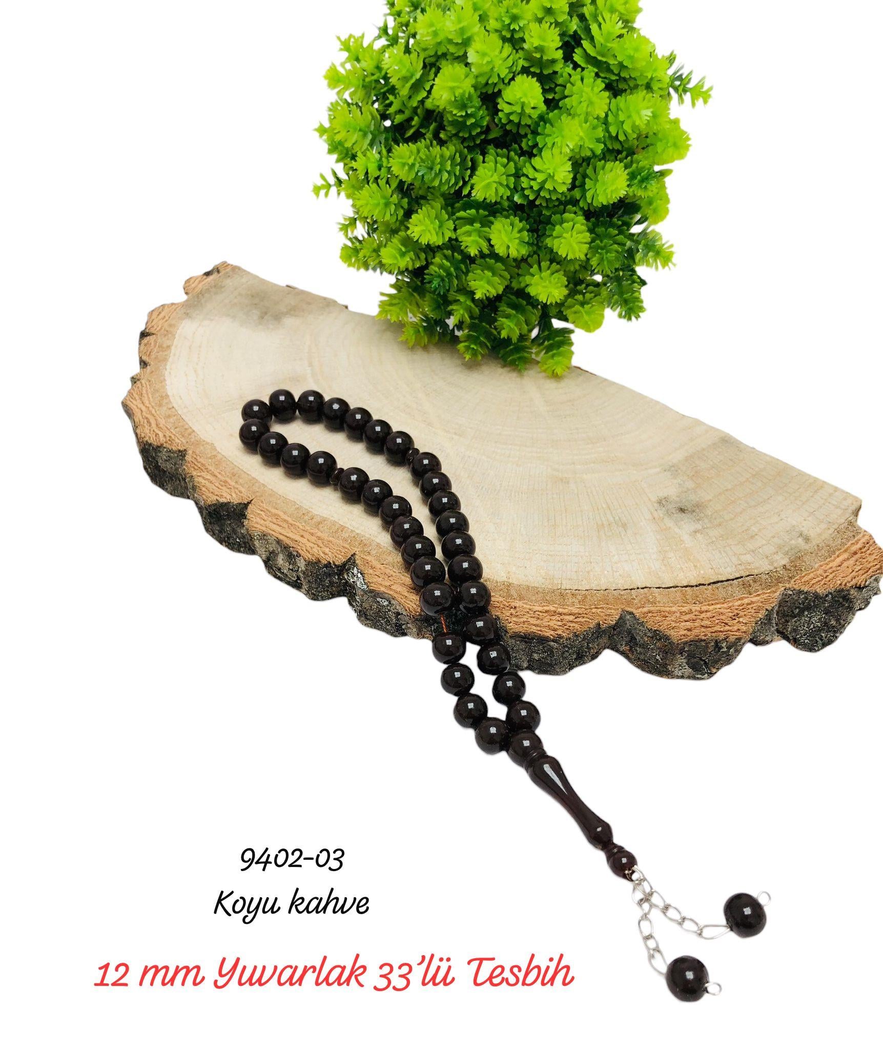 12 mm 33'lü Erkek Tesbih