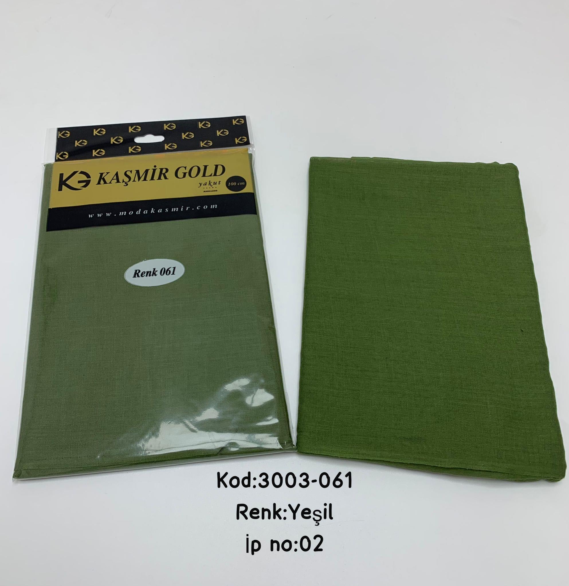 3003 Poşetli Kaşmir 100 Cm Düz Yazma