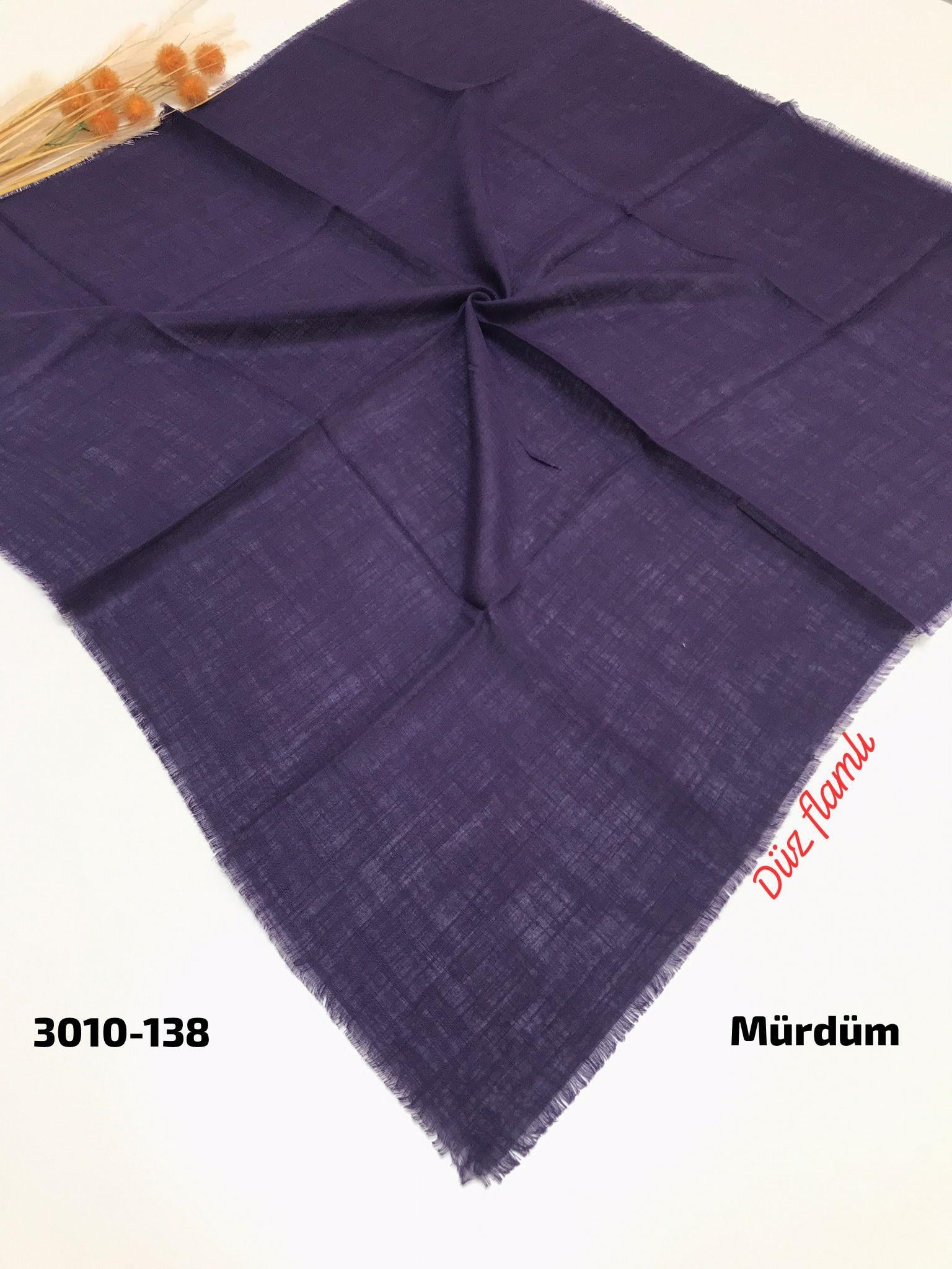 3010 Düz Flamlı Eşarp