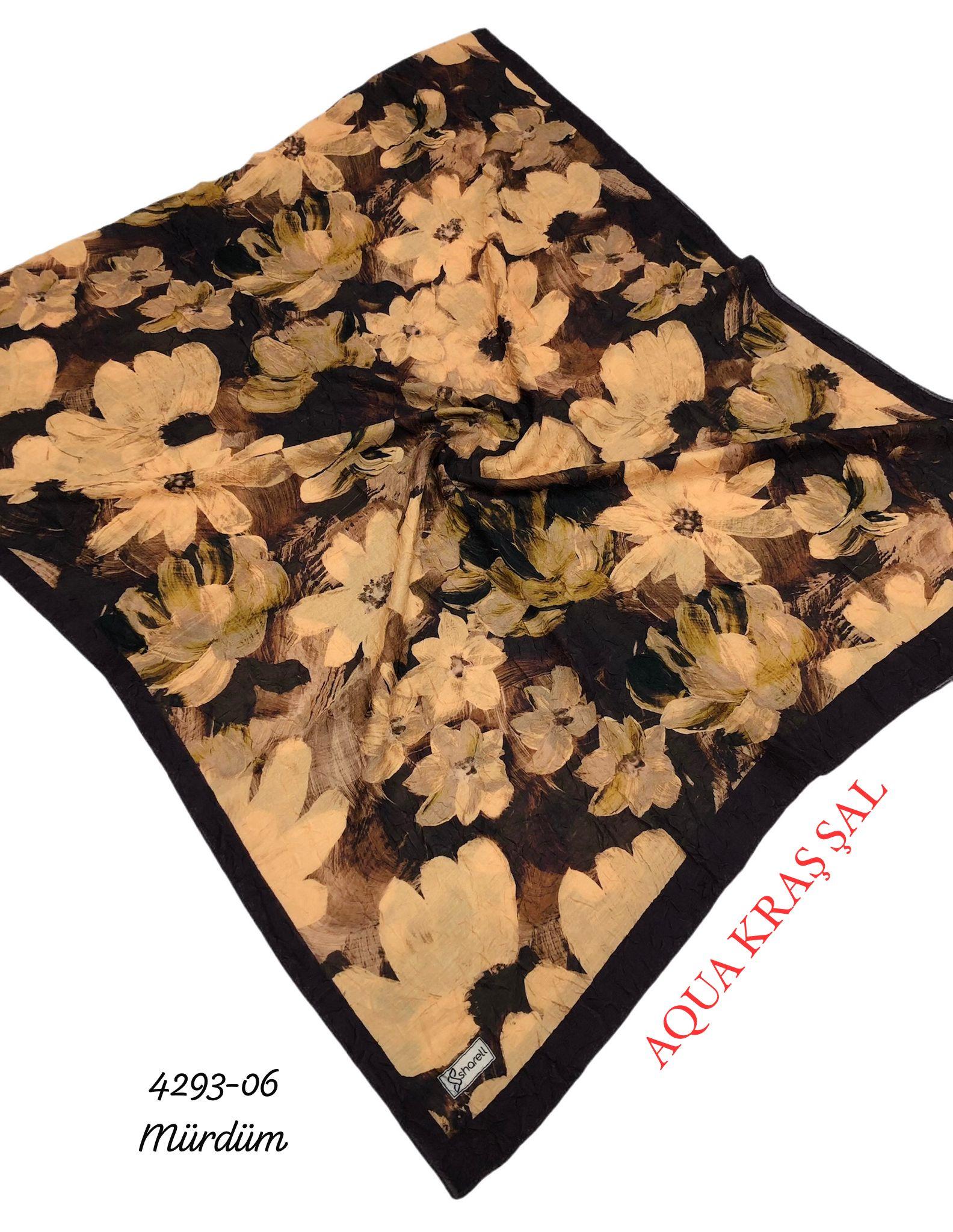 4293 Desenli Bambu (Aqua) Kraş Şal