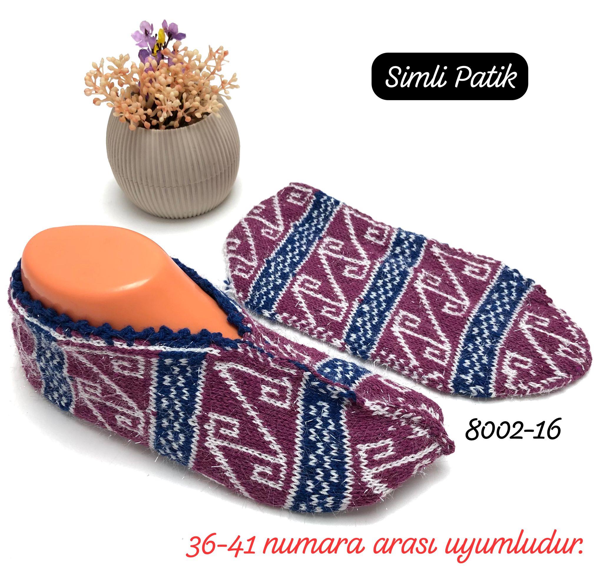 8002 Desenli Simli Patik