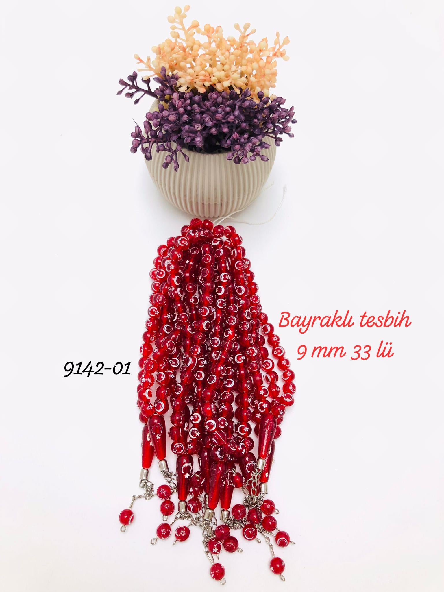 9142 Bayraklı Tesbih 33 lü