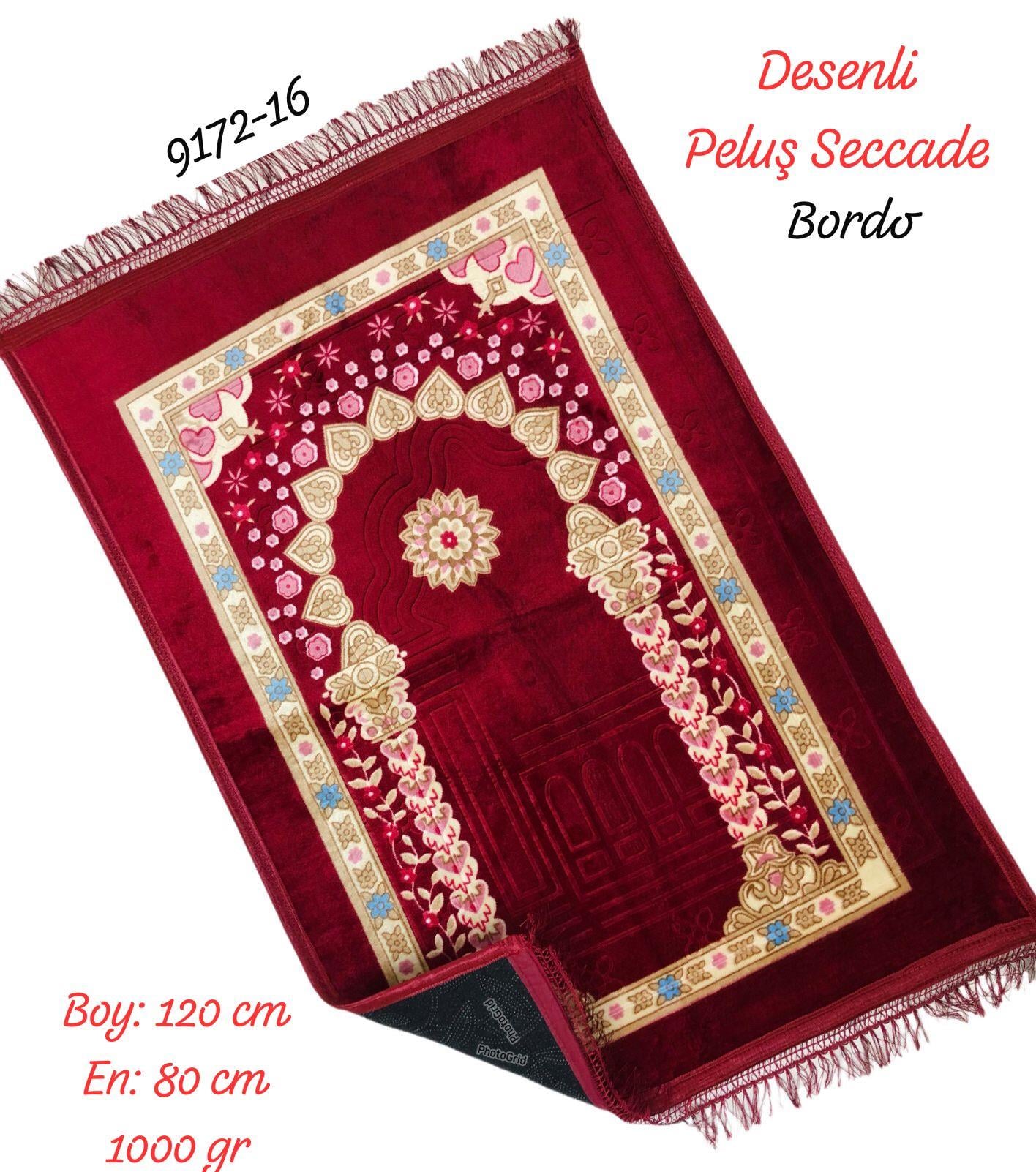9172 Desenli Peluş Seccade