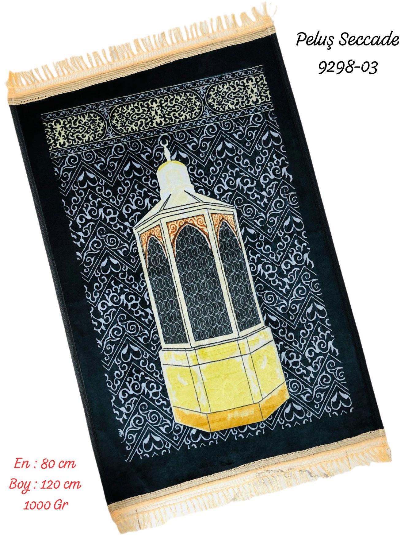 9298 Desenli Peluş Seccade Lüks