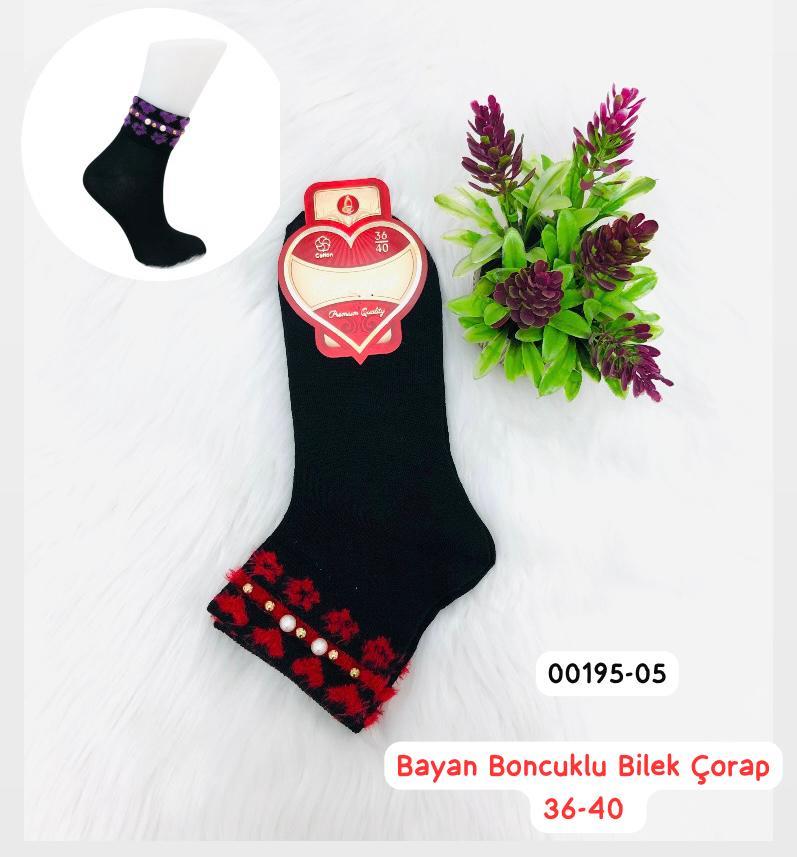 Bayan Boncuklu Bilek Çorap