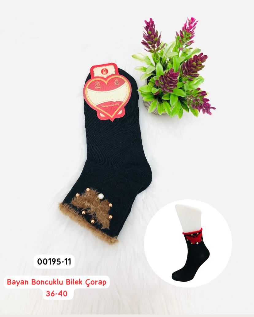 Bayan Boncuklu Bilek Çorap