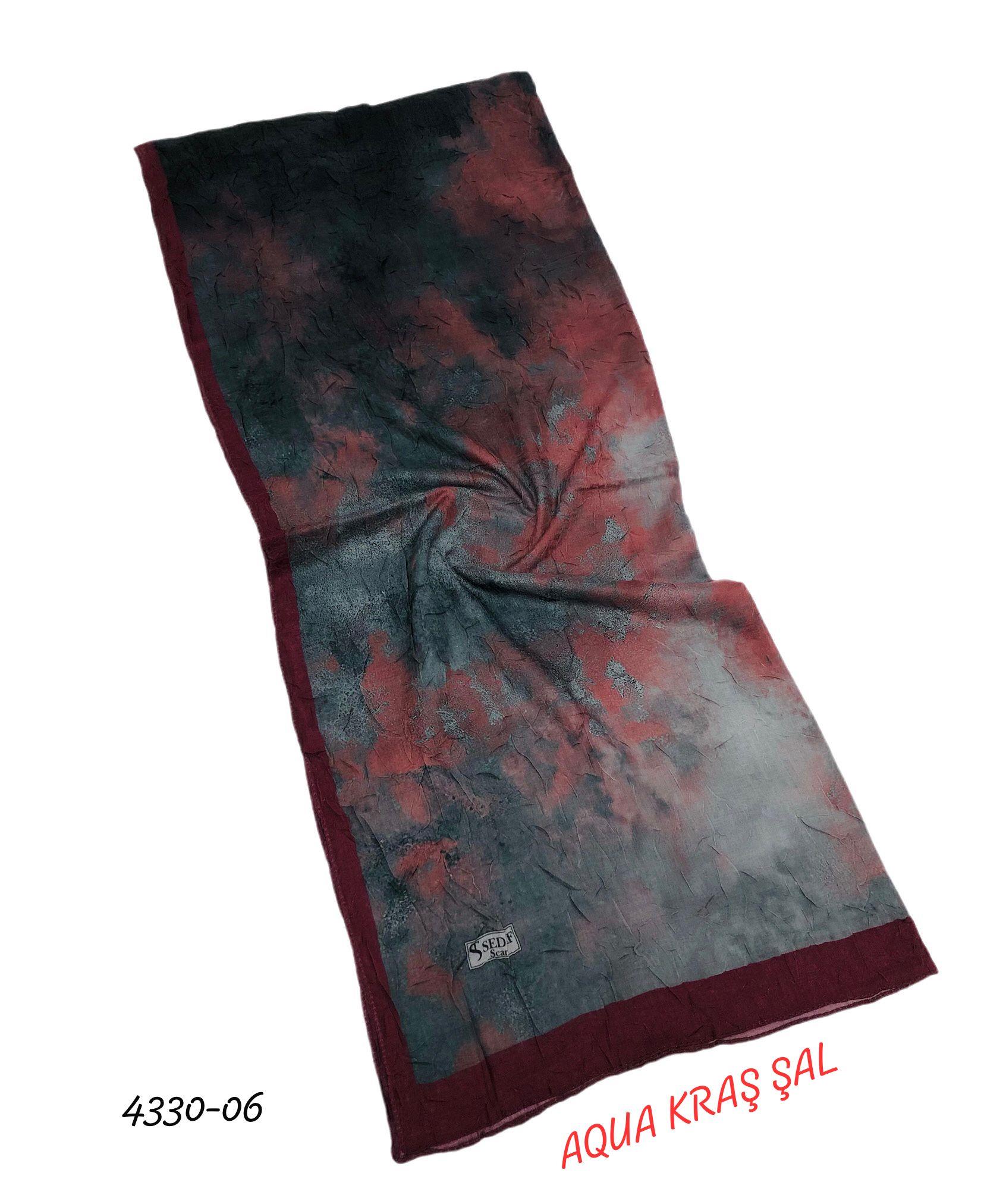 Desenli Bambu Aqua Kraş Şal Kaliteli