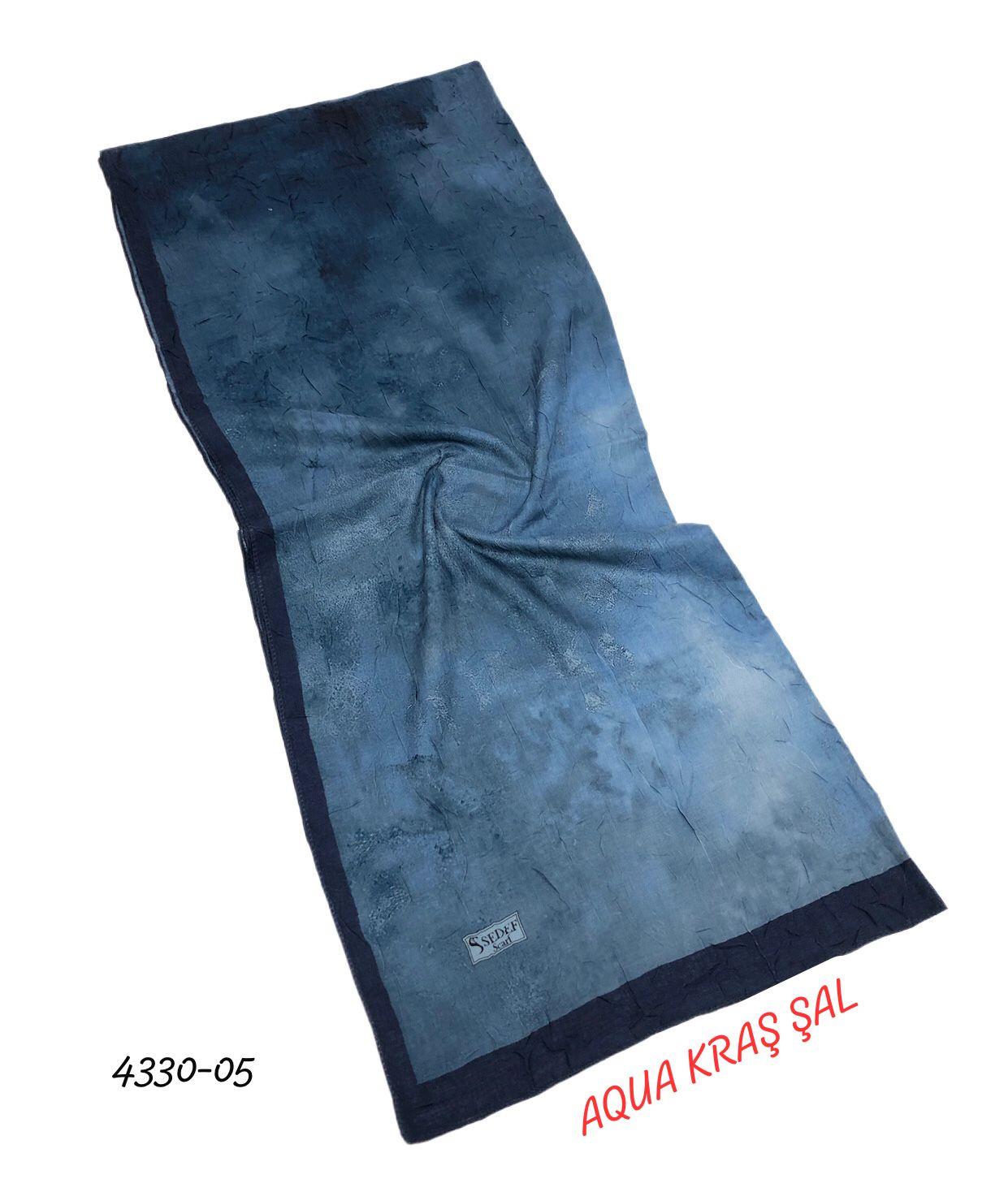 Desenli Bambu Aqua Kraş Şal Kaliteli