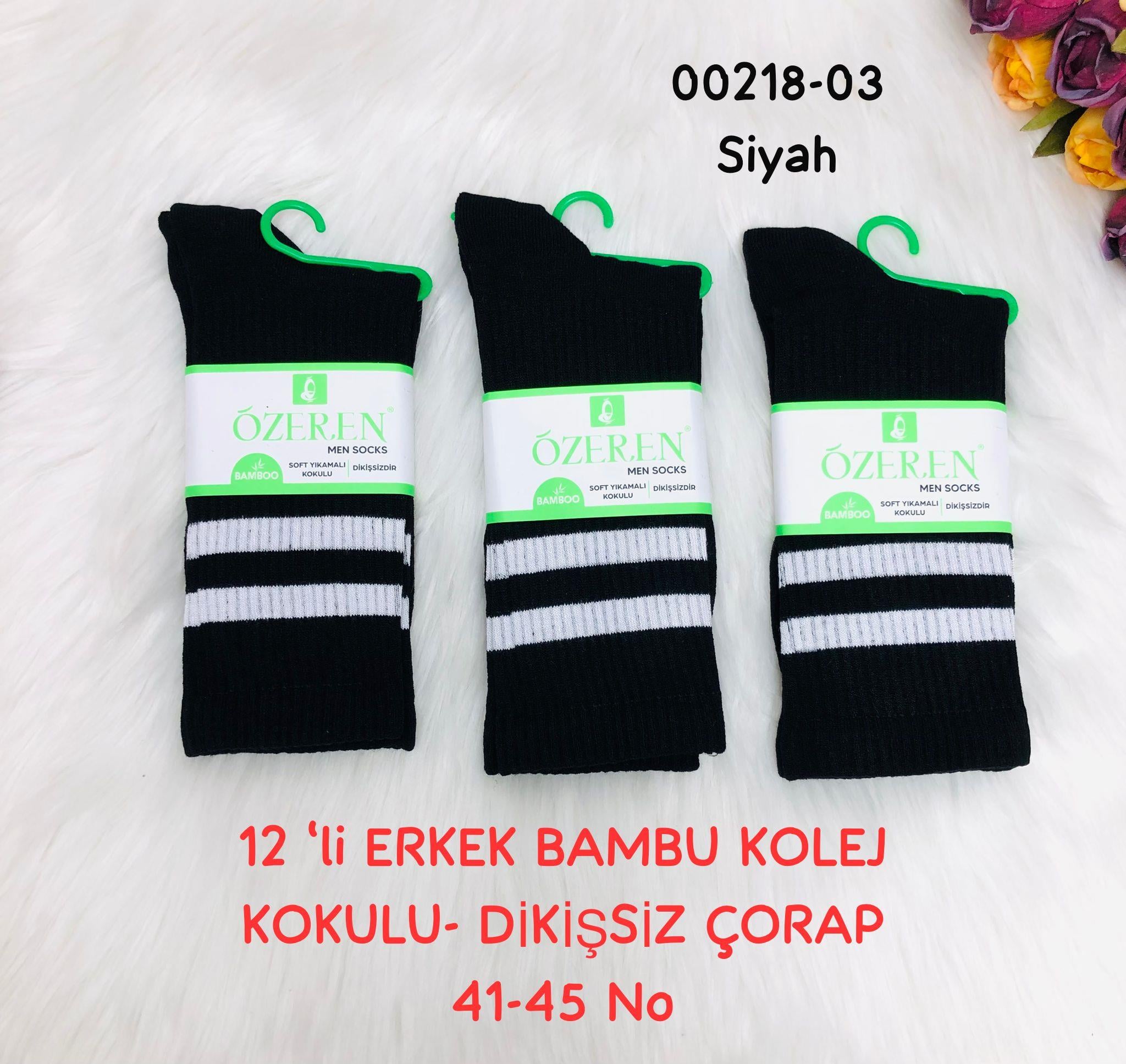 Erkek Bambu Kolej Çorap