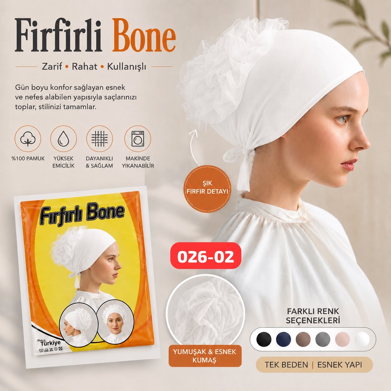 Fırfırlı Bone