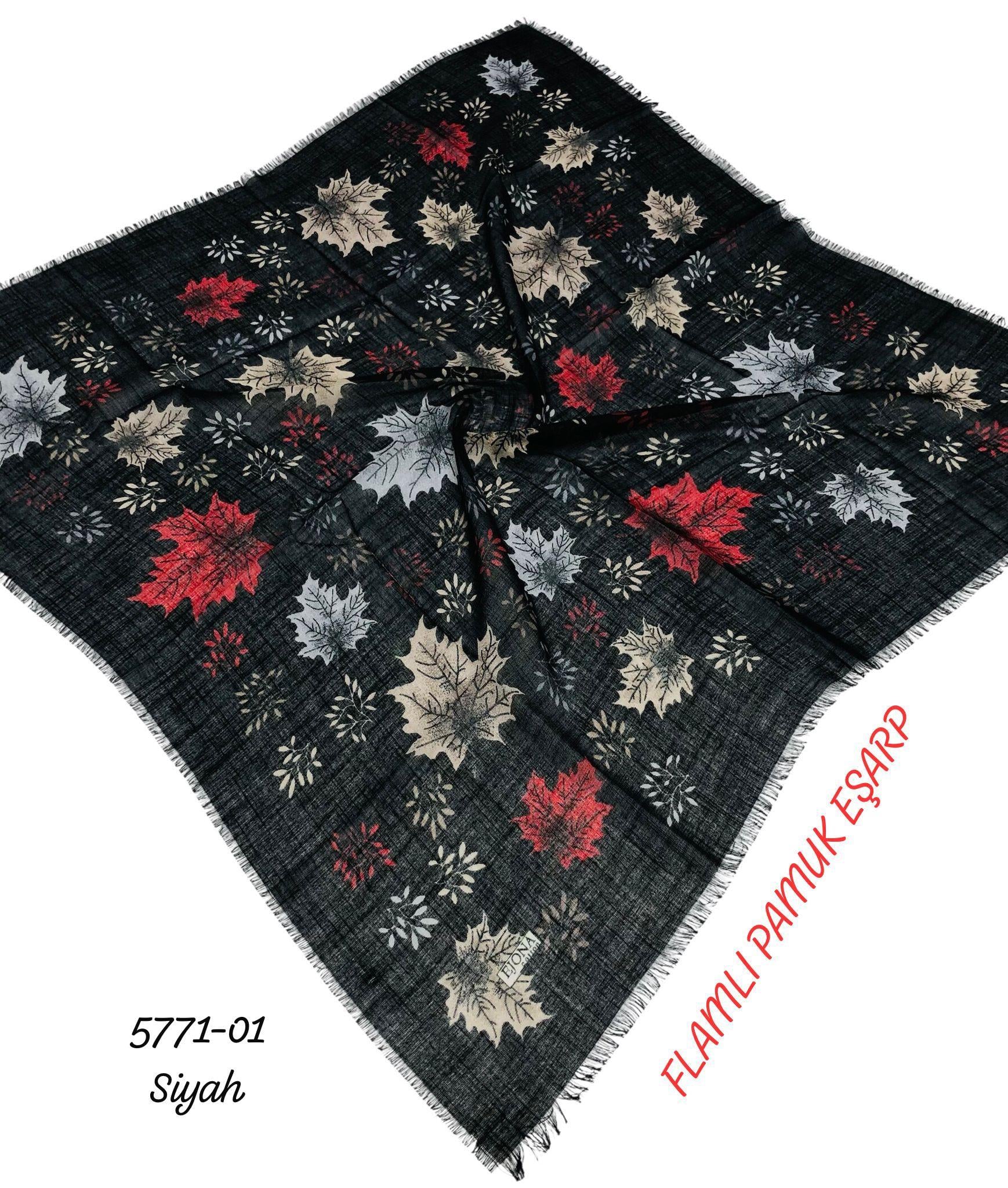 Flamlı Pamuk Eşarp