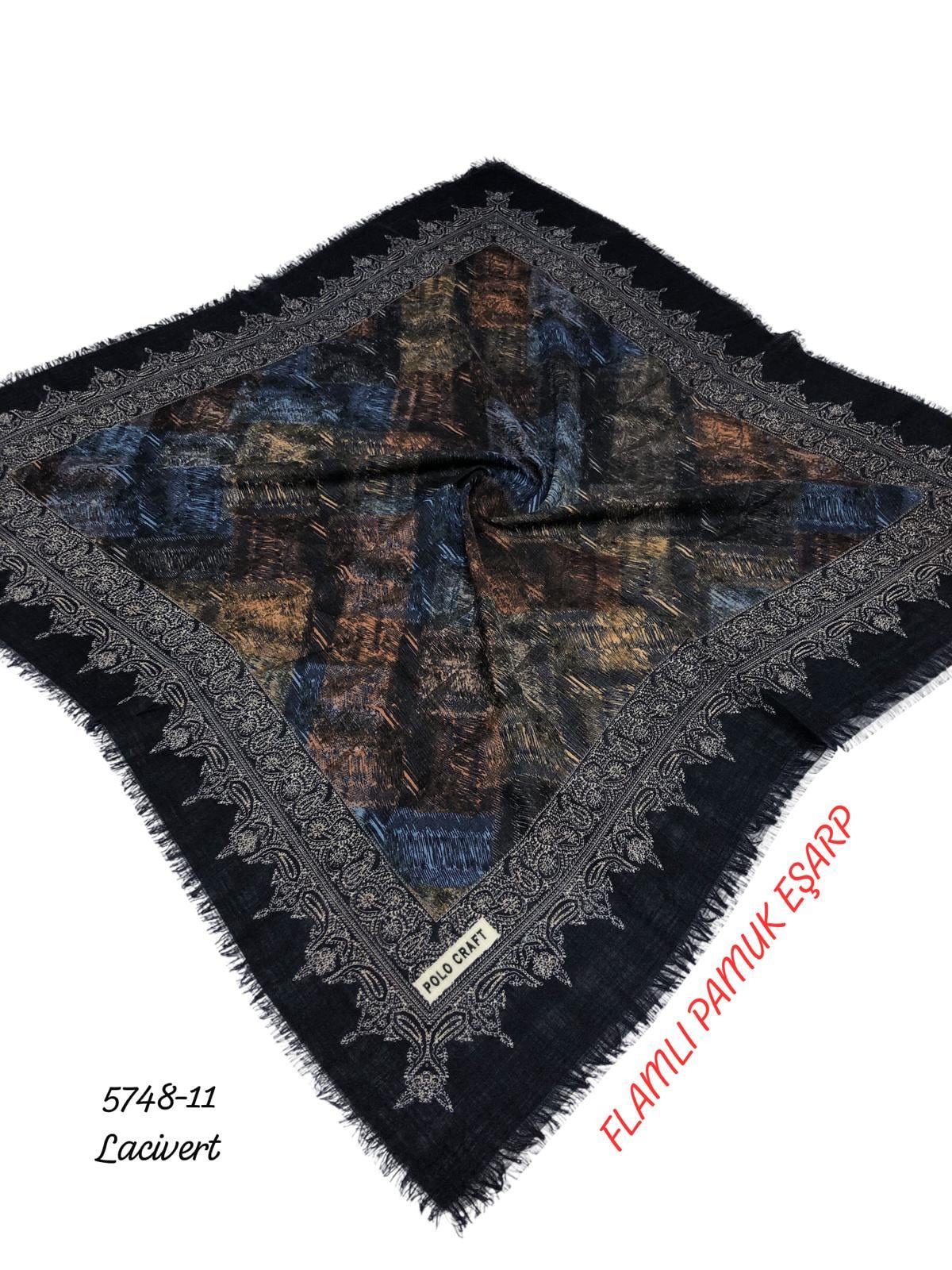 Flamlı Pamuk Eşarp