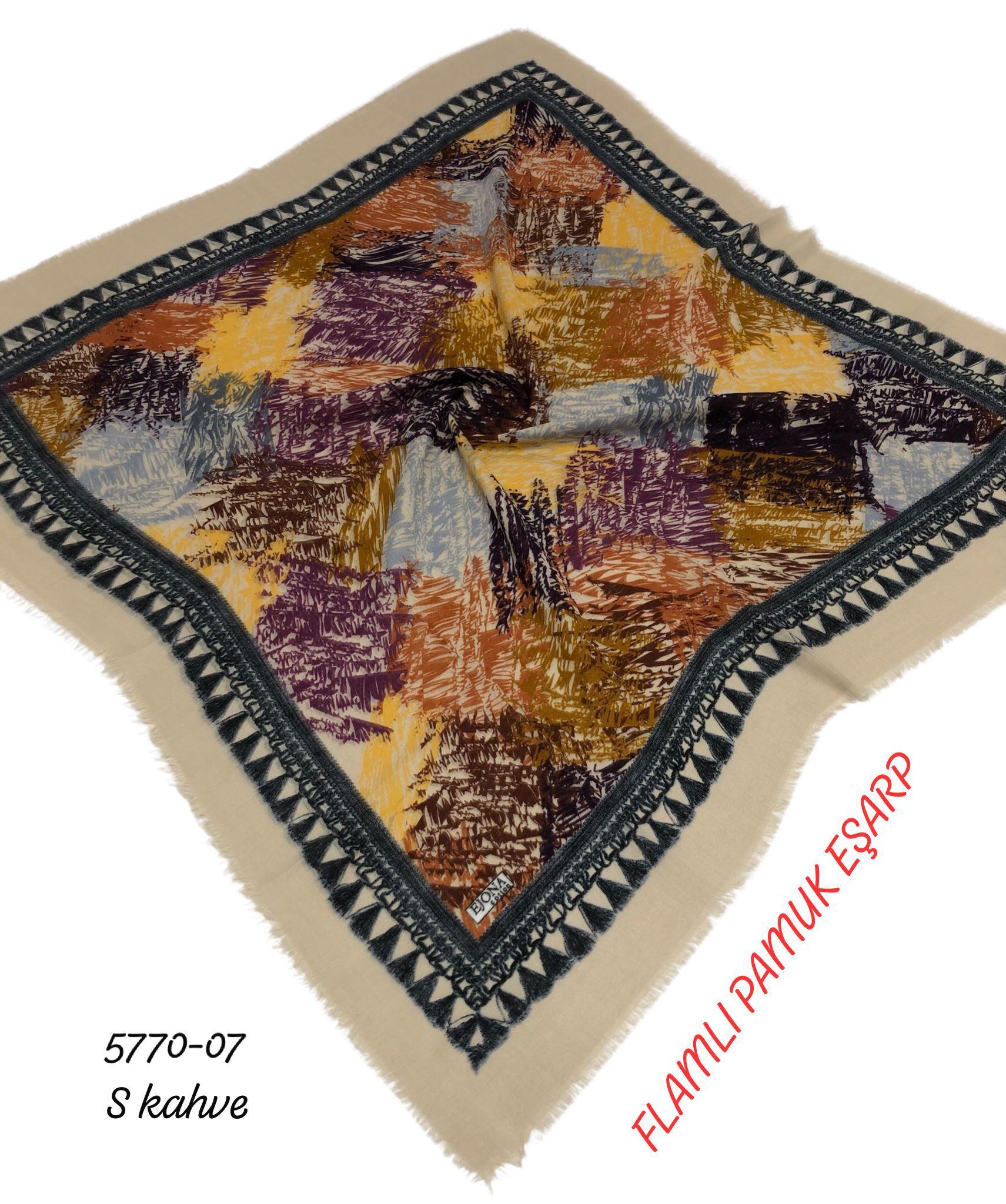 Flamlı Pamuk Eşarp