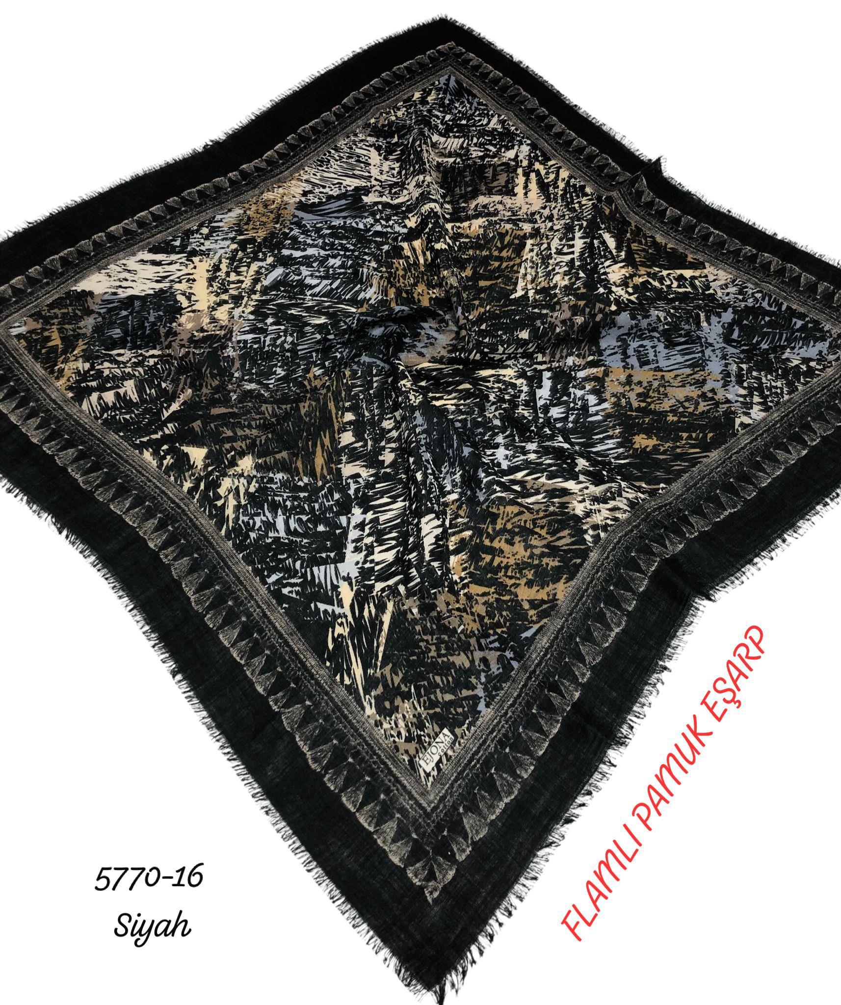 Flamlı Pamuk Eşarp