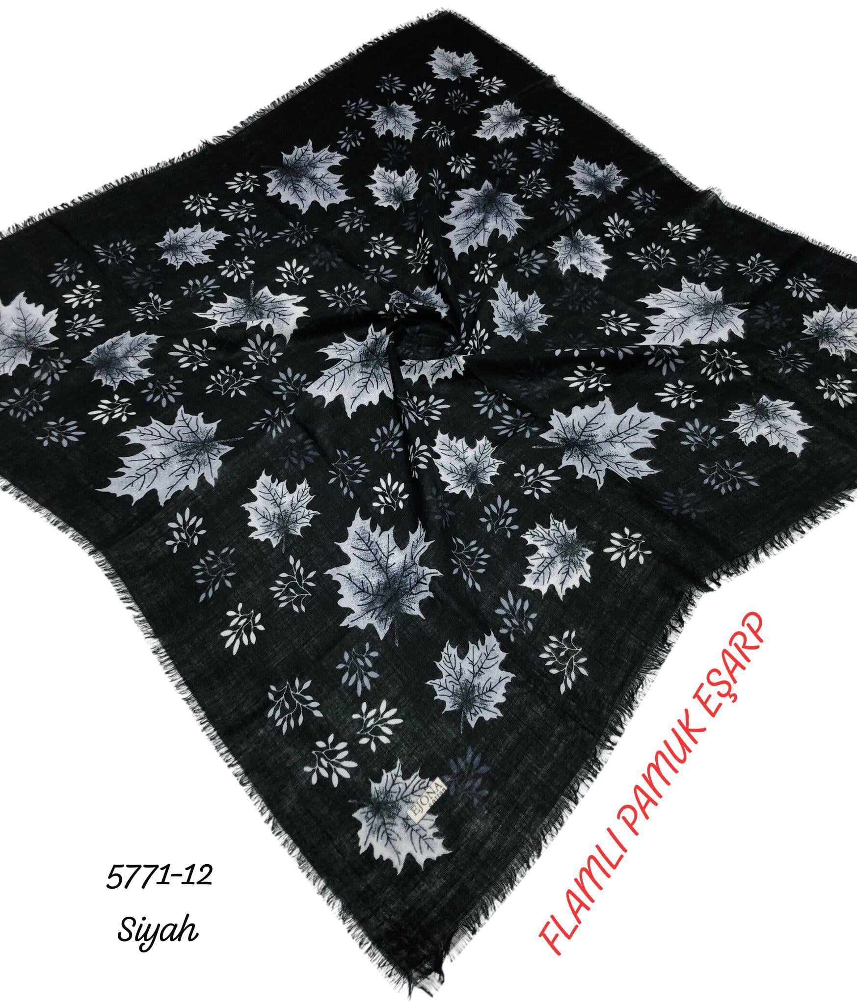 Flamlı Pamuk Eşarp