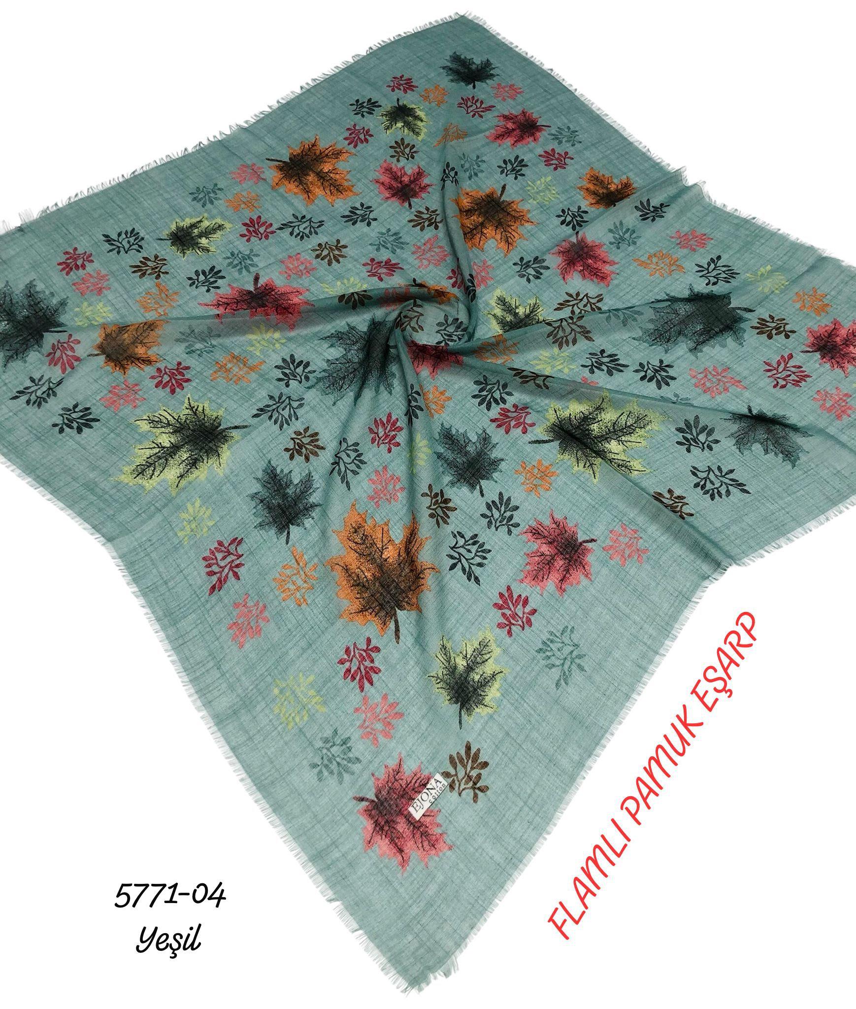 Flamlı Pamuk Eşarp