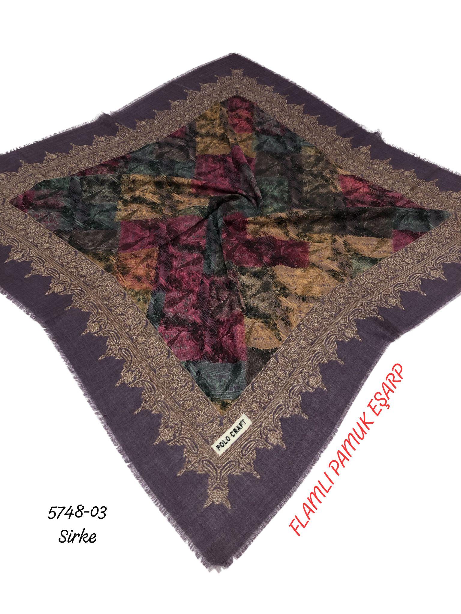 Flamlı Pamuk Eşarp