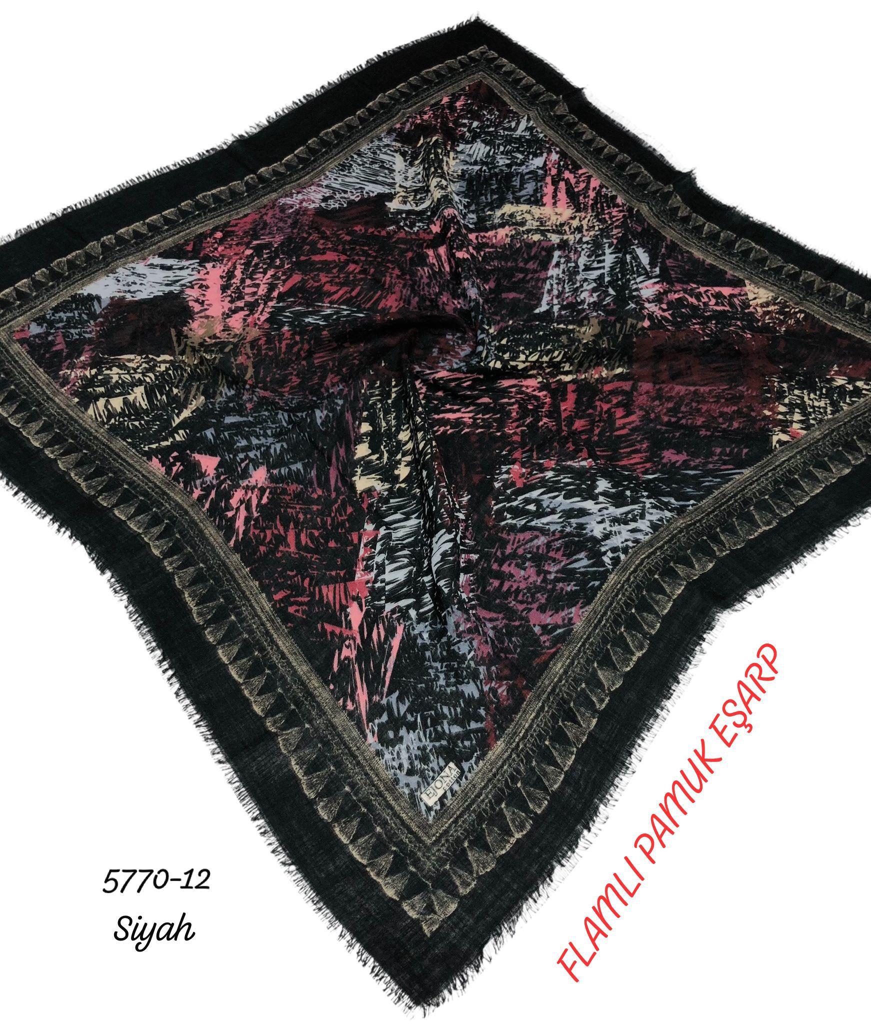 Flamlı Pamuk Eşarp