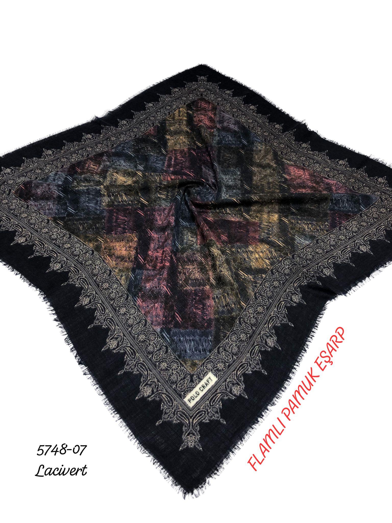 Flamlı Pamuk Eşarp