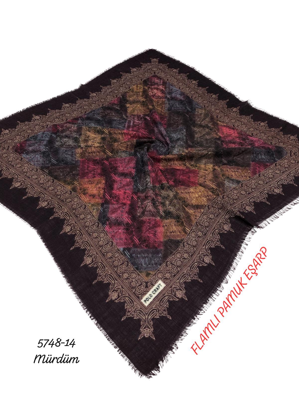 Flamlı Pamuk Eşarp