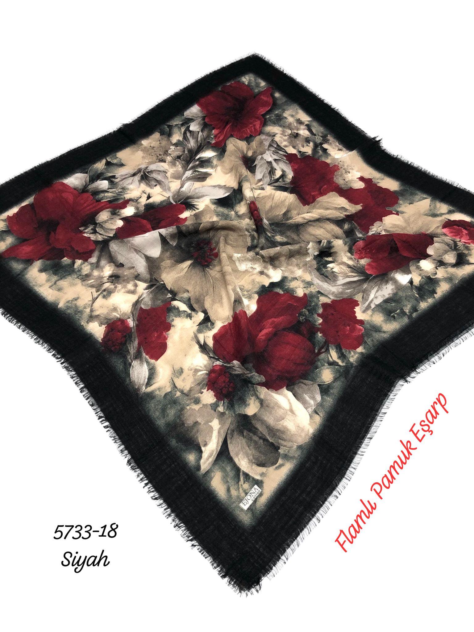 Flamlı Pamuk Eşarp