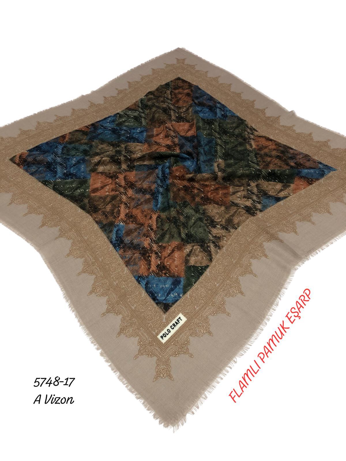 Flamlı Pamuk Eşarp