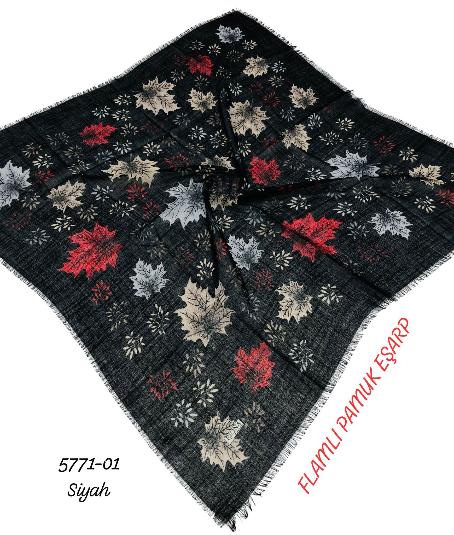 Flamlı Pamuk Eşarp