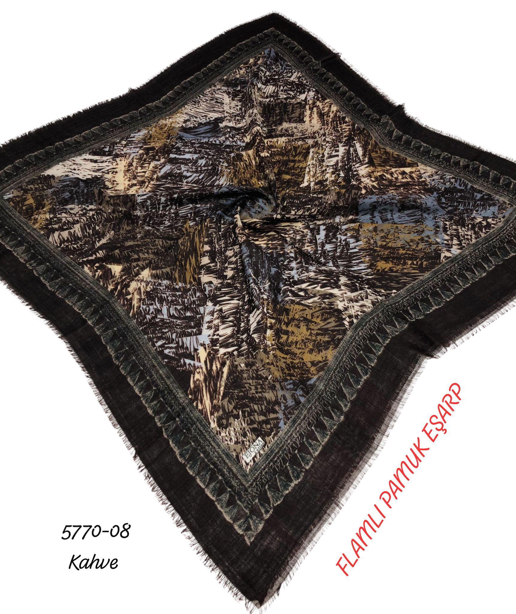 Flamlı Pamuk Eşarp