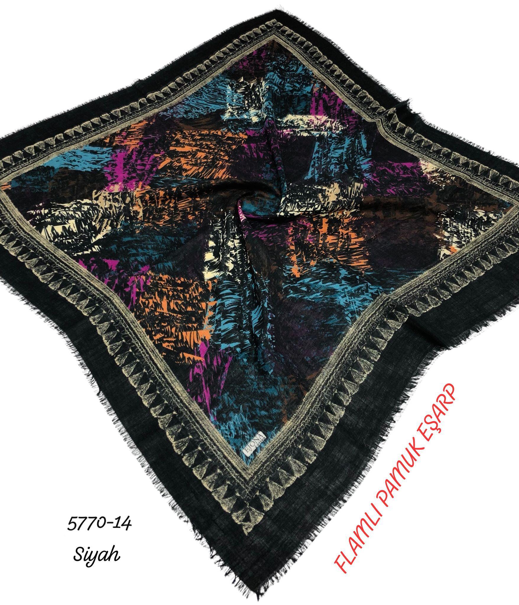 Flamlı Pamuk Eşarp