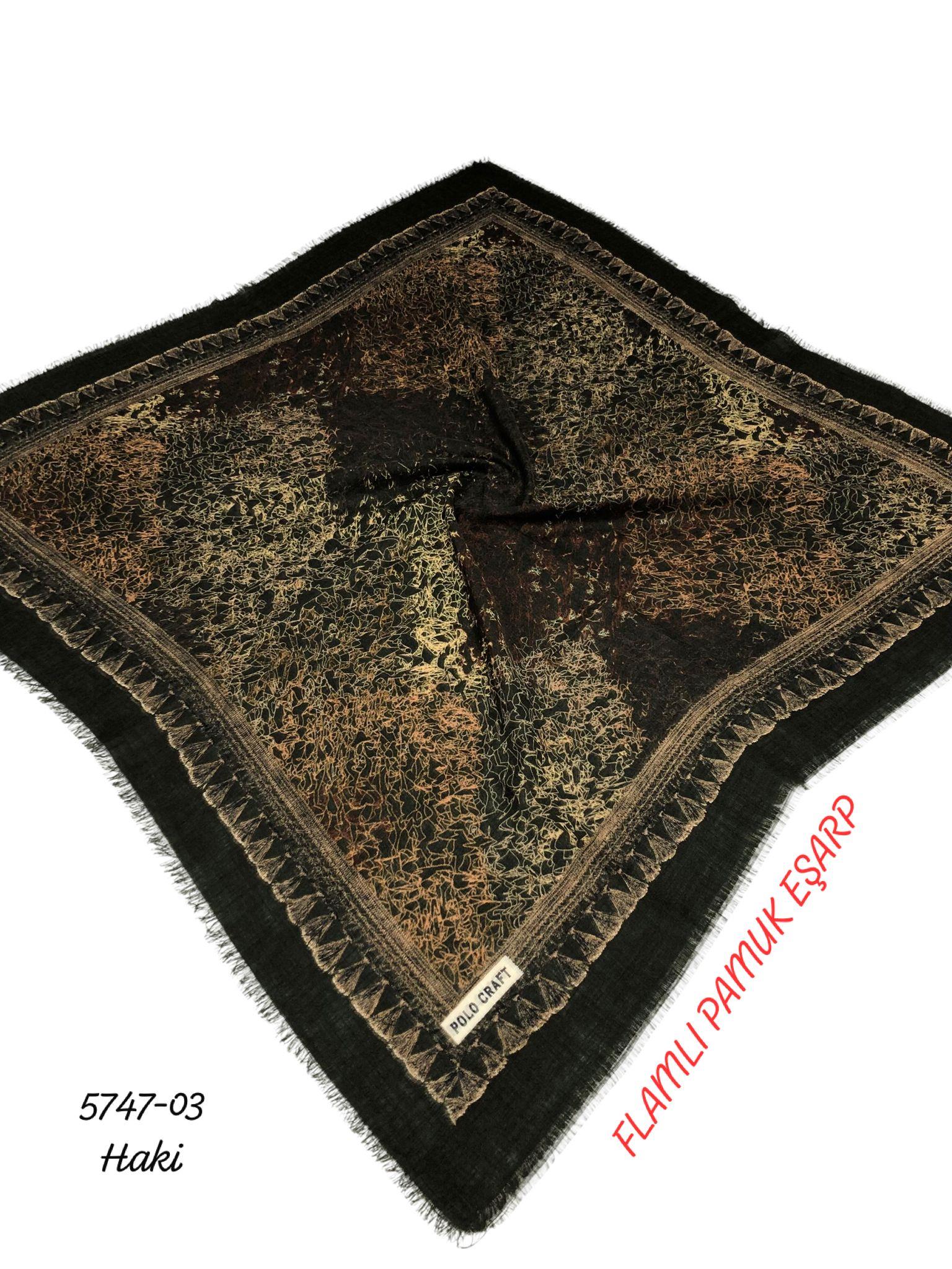 Flamlı Pamuk Eşarp