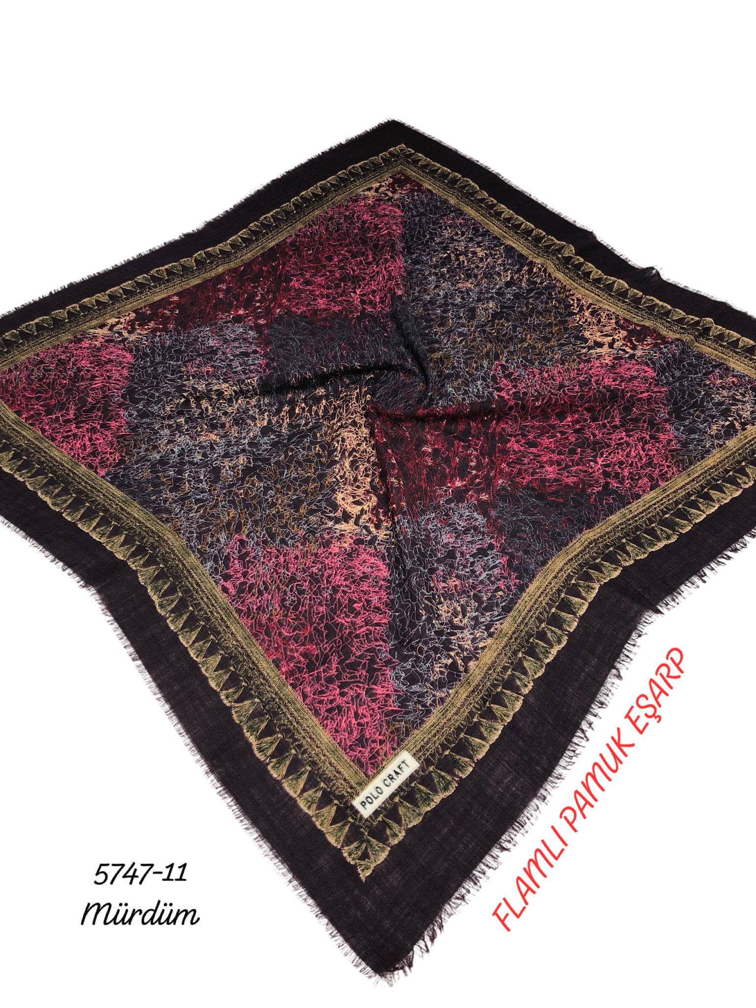 Flamlı Pamuk Eşarp