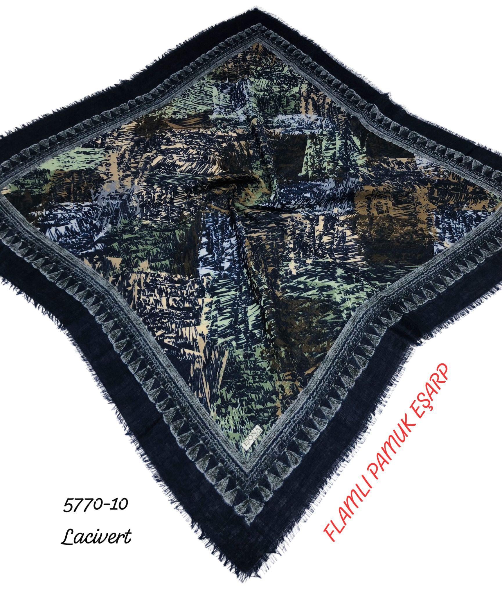 Flamlı Pamuk Eşarp