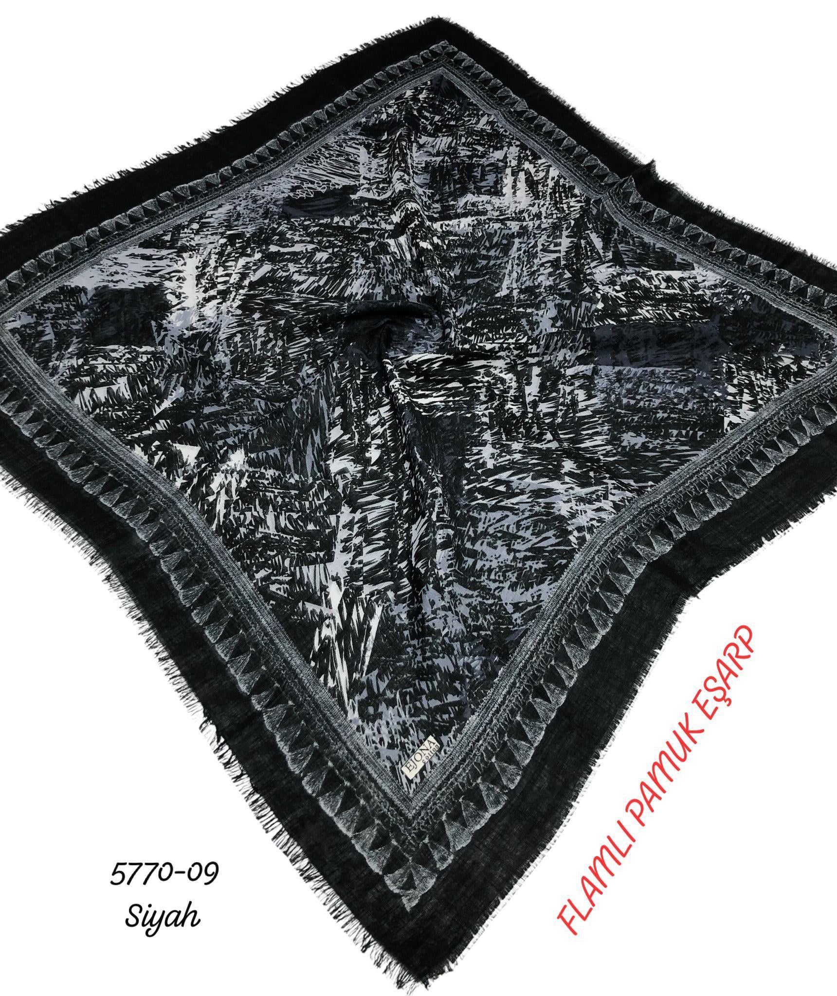 Flamlı Pamuk Eşarp