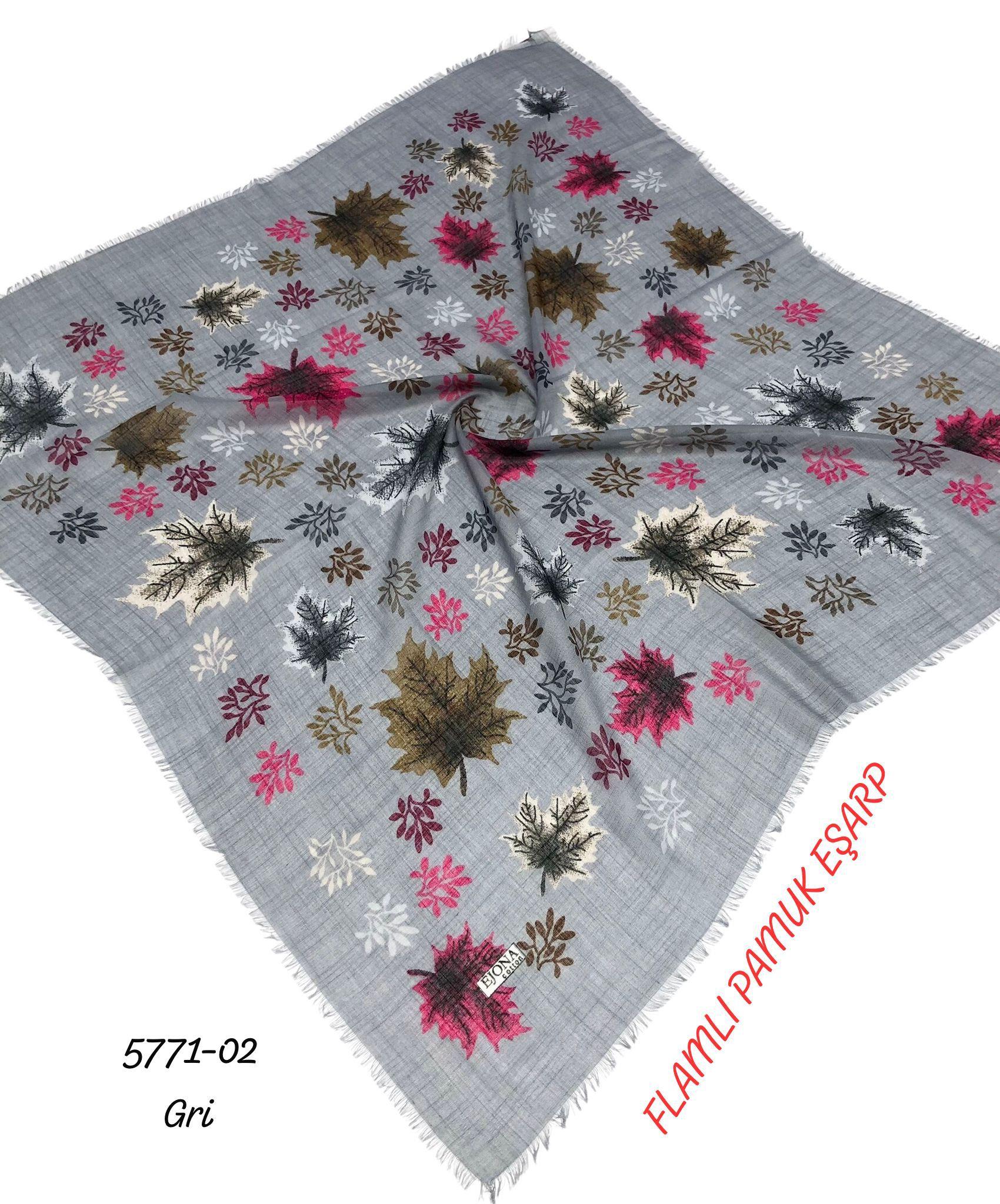 Flamlı Pamuk Eşarp