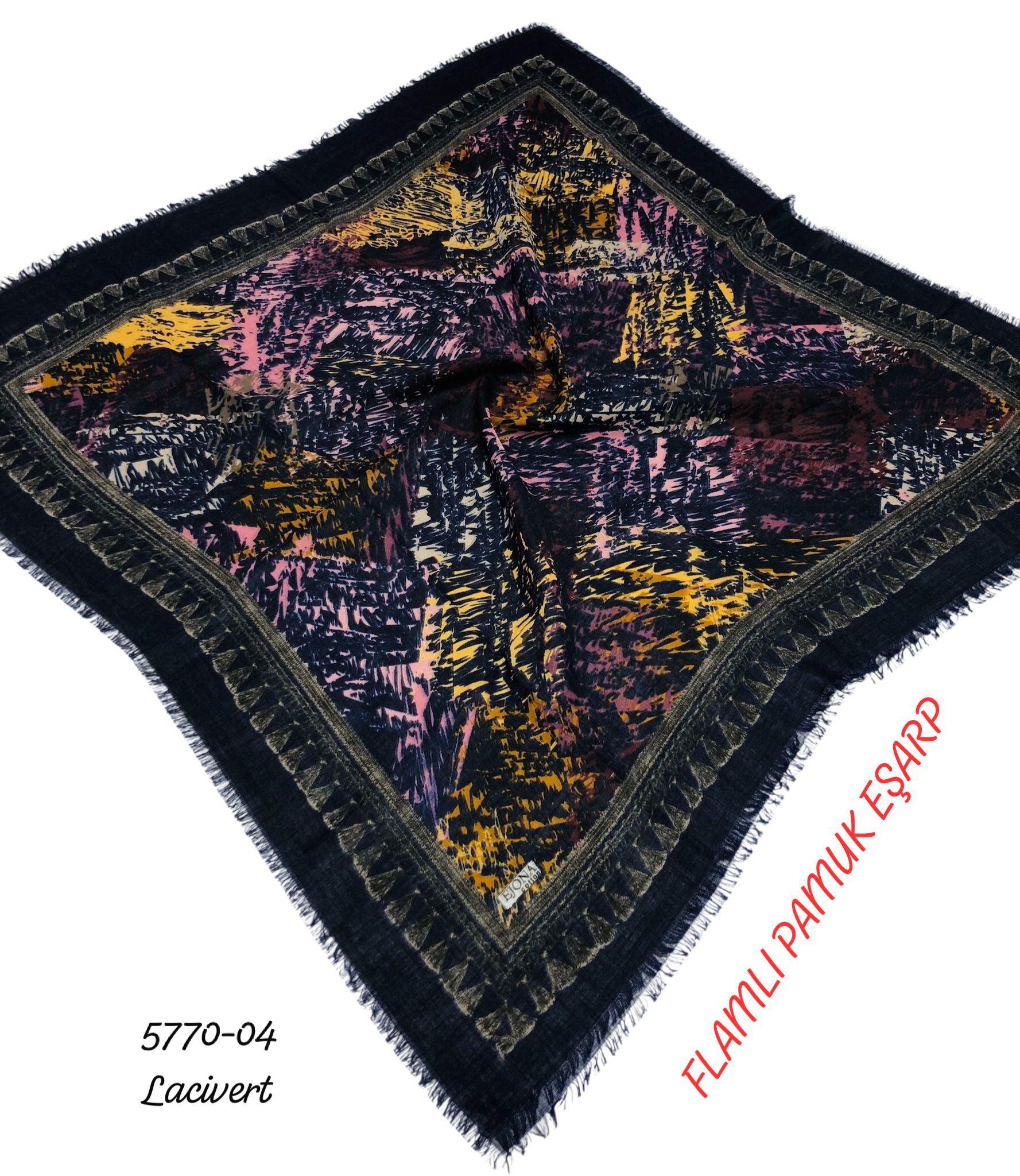 Flamlı Pamuk Eşarp