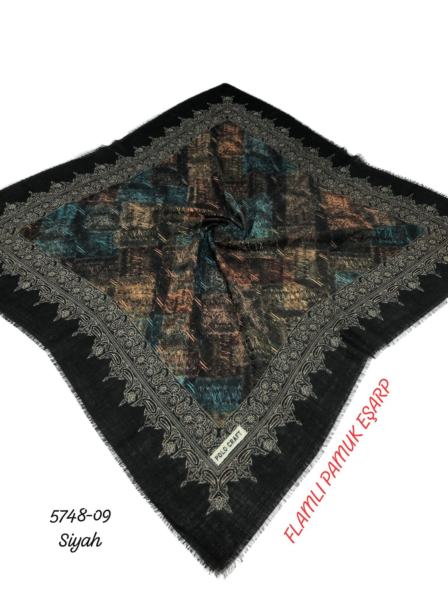 Flamlı Pamuk Eşarp