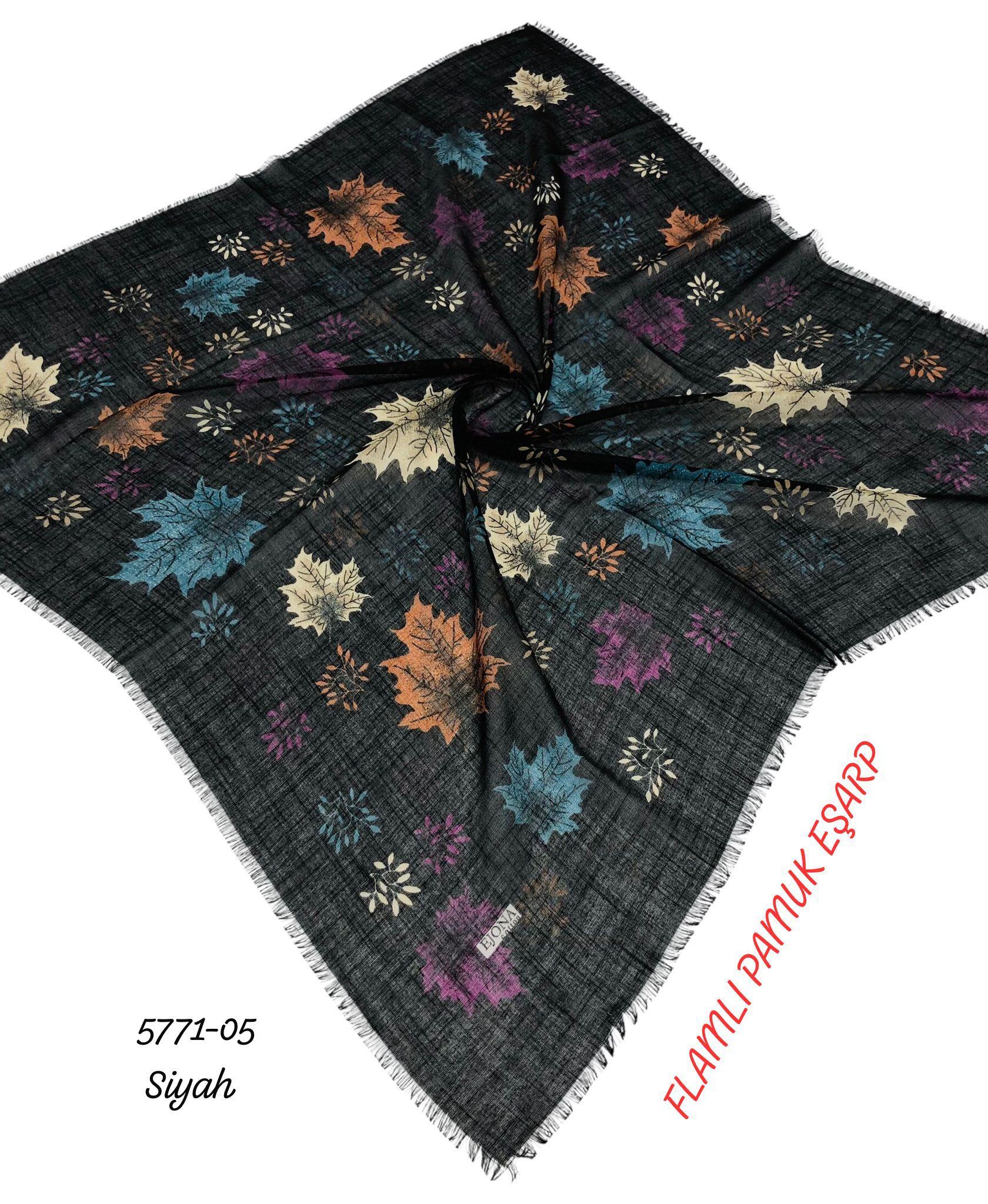 Flamlı Pamuk Eşarp