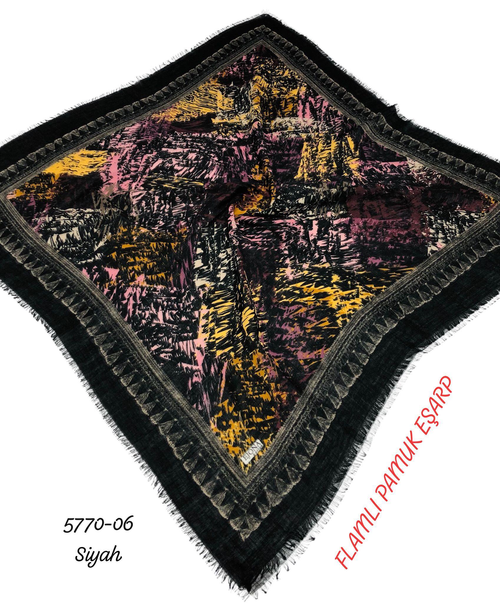 Flamlı Pamuk Eşarp