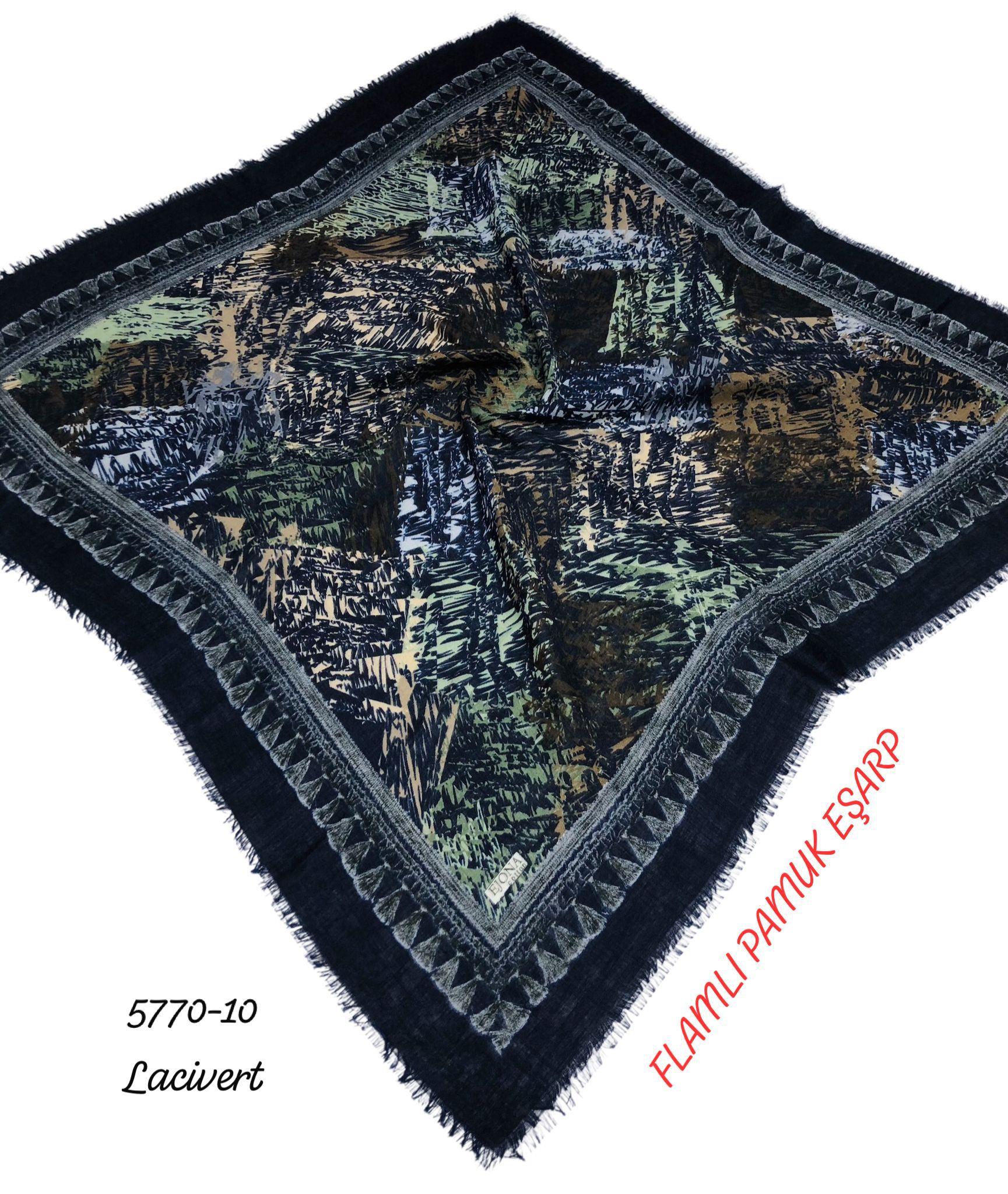 Flamlı Pamuk Eşarp