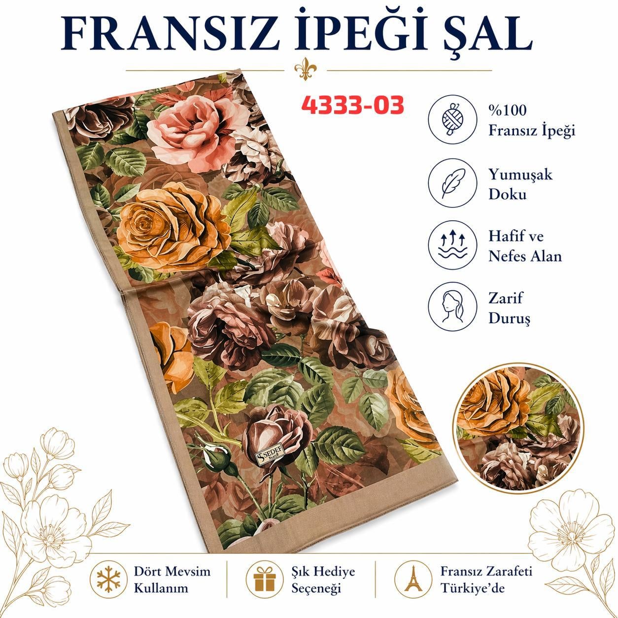Fransız İpeği Şal