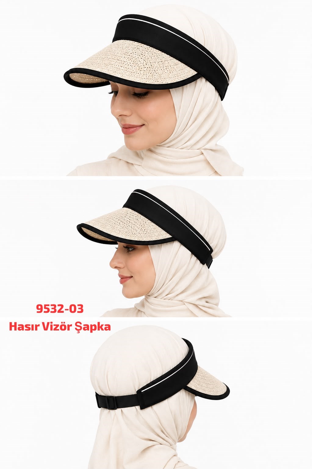 Hasır Vizör Şapka