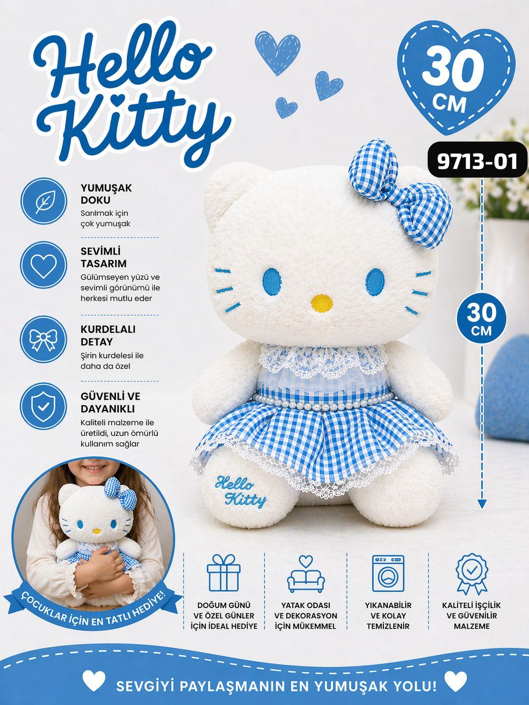 Hello Kity Peluş Oyuncak Uyku Ve Oyun Arkadaşı