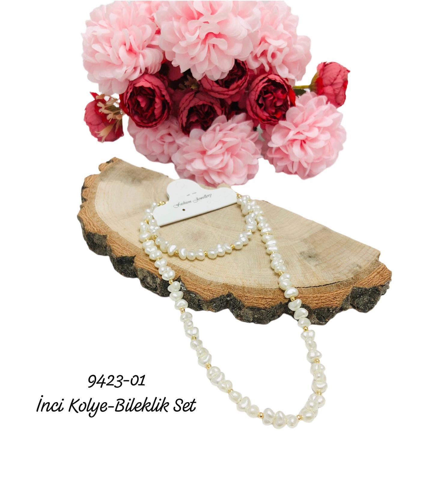 İnci Kolye Bileklik Set